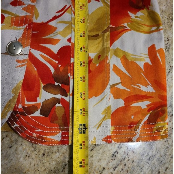 2~ Women's L Drapers & Damons Button Jackets Colorful Floral Stretch - Picture 10 of 11